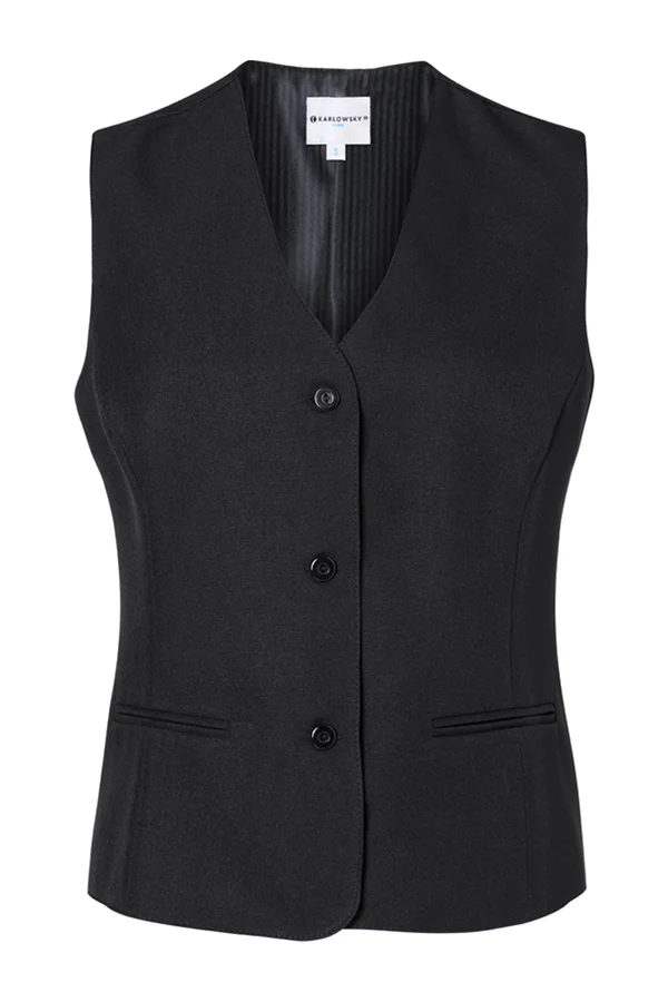 Damenweste Basic Black (ca. Pantone 419C)