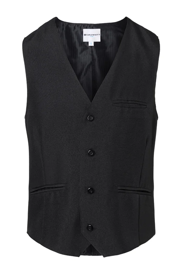 Herrenweste Basic Black (ca. Pantone 419C)
