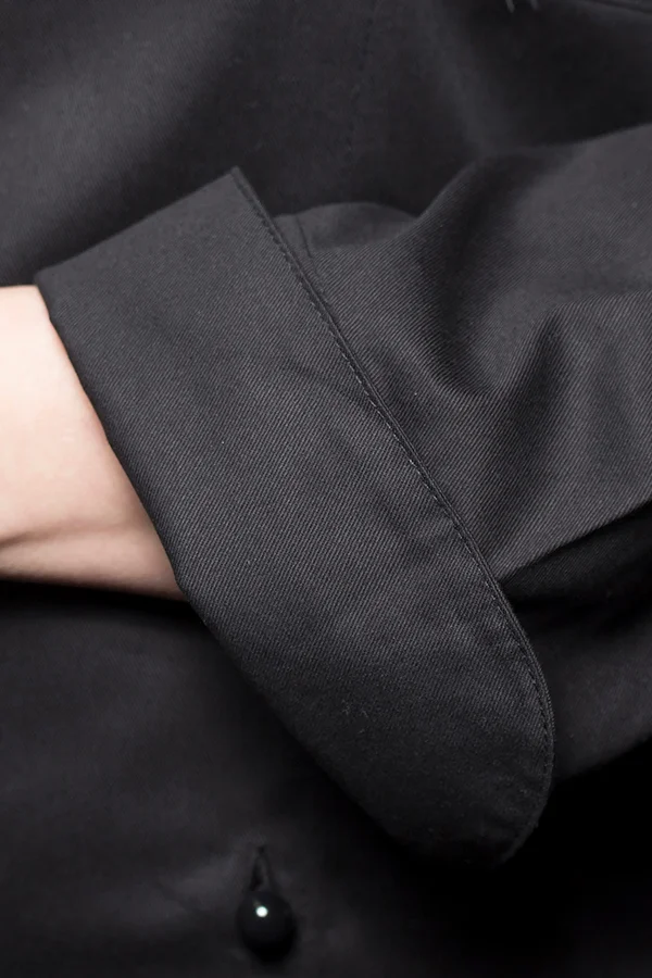 Basic Kochjacke Black (ca. Pantone 419C)