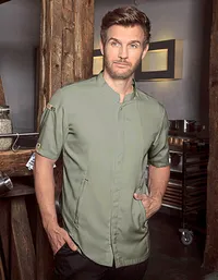 Short Sleeve Chef Jacket Green-Generation