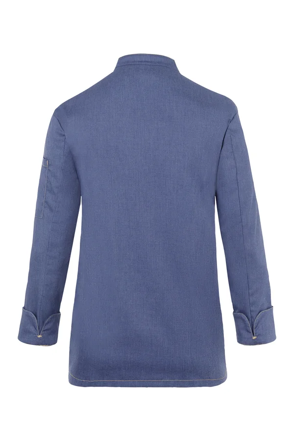 Damen Kochjacke Jeans-Style Vintage Blue (ca. Pantone 2108C)