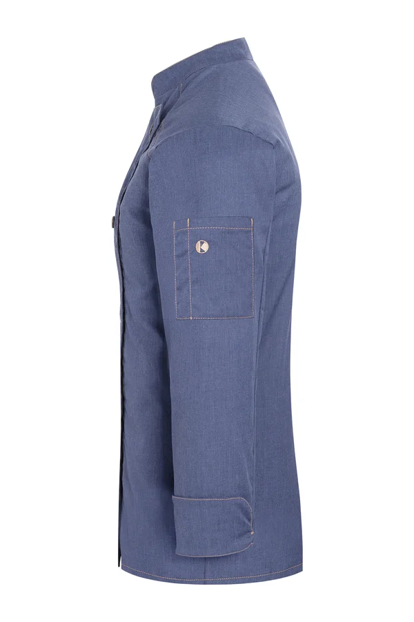 Damen Kochjacke Jeans-Style Vintage Blue (ca. Pantone 2108C)