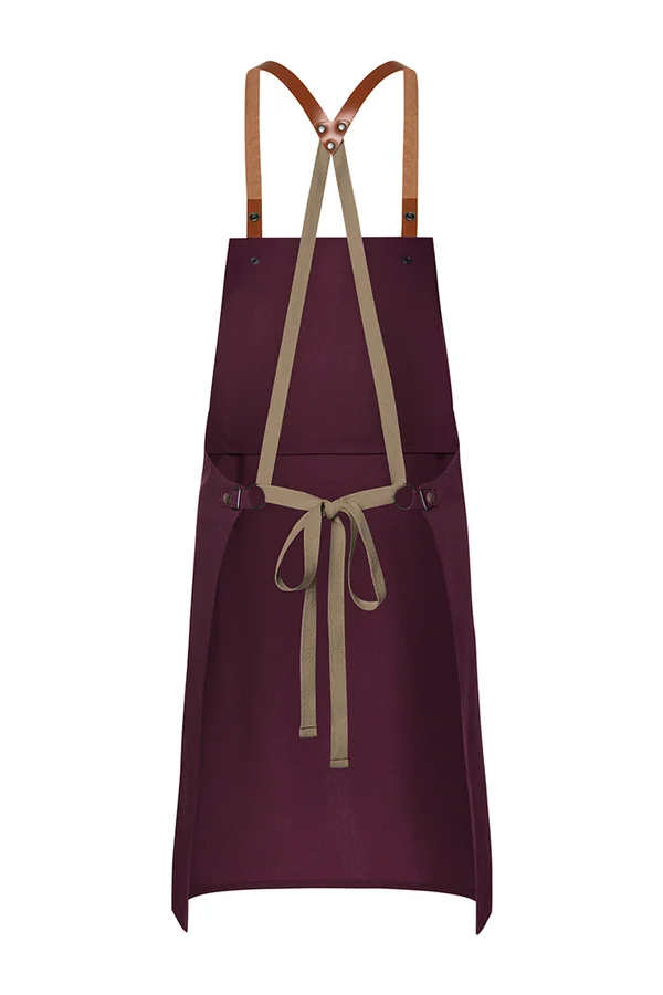 Latzschürze Green-Generation Aubergine (ca. Pantone 5185C)