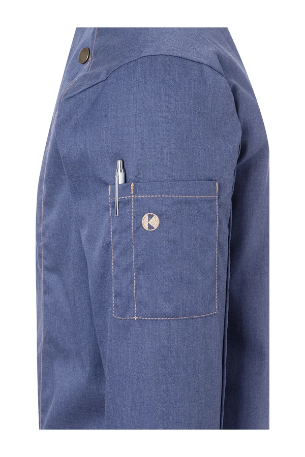 Kochjacke Jeans-Style Vintage Blue (ca. Pantone 2108C)