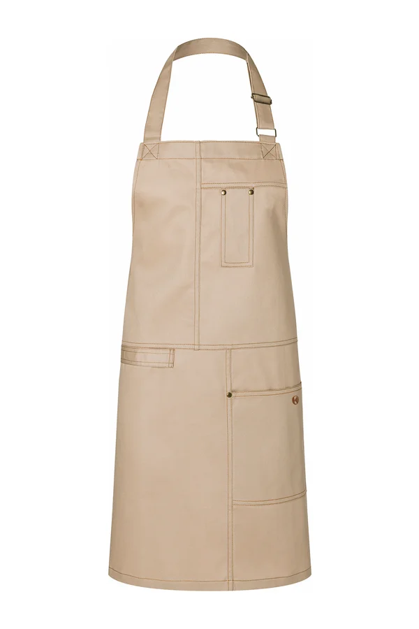 Latzschürze Urban Casual-Style Beige (ca. Pantone 7529 C)