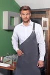 Asymmetrische Latzschürze Classic mit Tasche Anthracite (ca. Pantone 7540C)