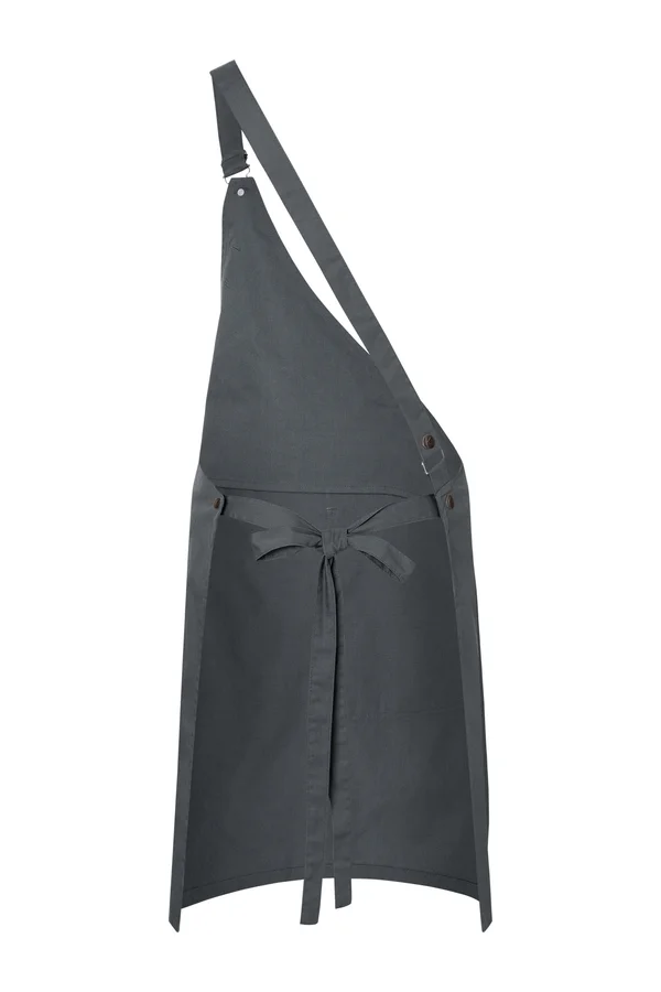 Asymmetrische Latzschürze Classic mit Tasche Anthracite (ca. Pantone 7540C)