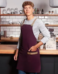 Bib Apron Urban-Look With Cross Straps And Pocket