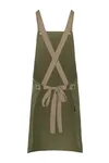Latzschürze Urban-Look mit Kreuzbändern und Tasche Moss Green (ca. Pantone 4229C)
