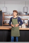 Bib Apron Urban-Nature With Cross Straps And Big Pocket