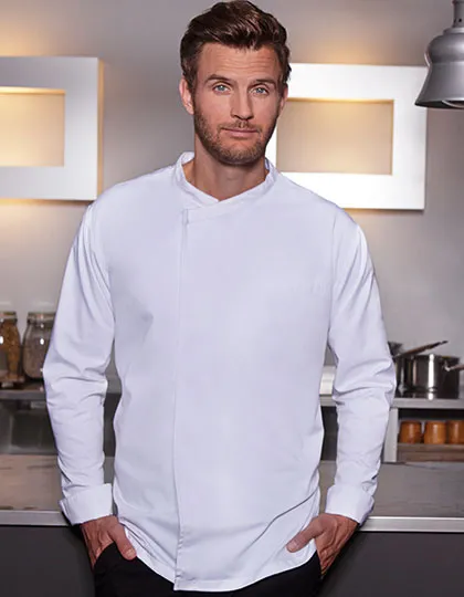 Long-Sleeve Throw-Over Chef Shirt Basic