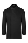 Langarm Überwurf-Kochhemd Basic Black (ca. Pantone 419C)
