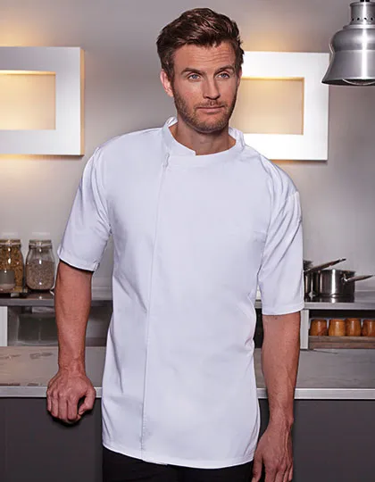 Short-Sleeve Throw-Over Chef Shirt Basic