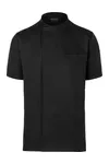 Kurzarm Überwurf-Kochhemd Basic Black (ca. Pantone 419C)