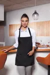 Kurze Latzschürze Basic mit Schnalle und Tasche Black (ca. Pantone 419C)