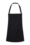 Kurze Latzschürze Basic mit Schnalle und Tasche Black (ca. Pantone 419C)