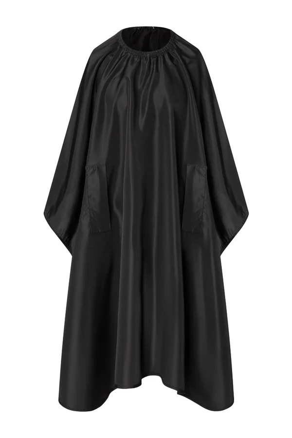 Wasserabweisender Schneideumhang mit Handdurchgriffen Black