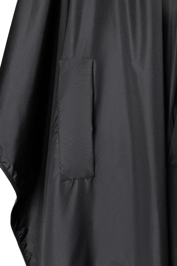 Wasserdichter Färbeumhang mit Handdurchgriffen Black