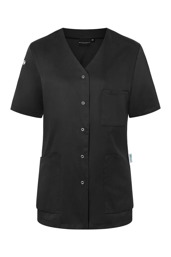 Kurzarm Damenkasack Essential Black