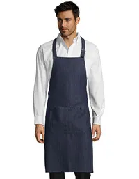 Denim Bib Apron Grant With Pocket