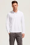 Unisex Long Sleeve Polycotton Polo Shirt