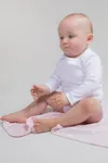 Long Sleeved Baby Bodysuit White