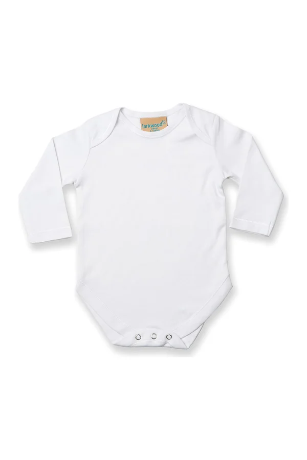 Long Sleeved Baby Bodysuit White