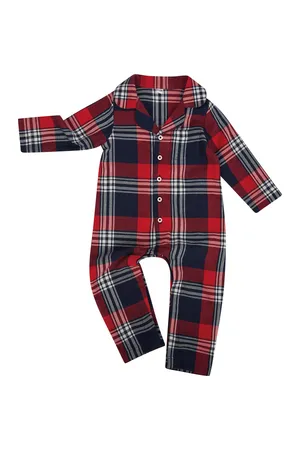 Tartan All In One Red-Navy Check
