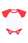 Essential Short Sleeved Baseball Bodysuit White / Red
