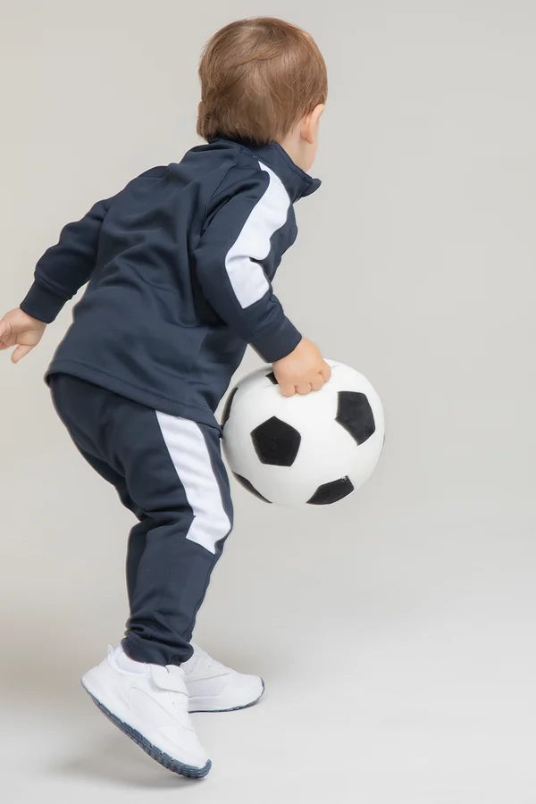 Kids Track Top Navy / White