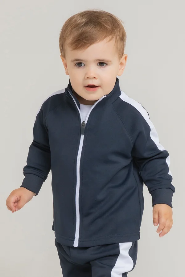 Kids Track Top Navy / White