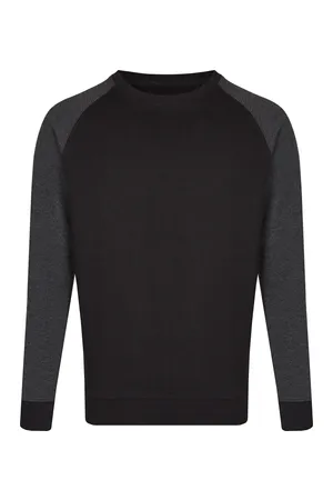 my mate - Men´s Crew Neck Sweat Black / Heather Black