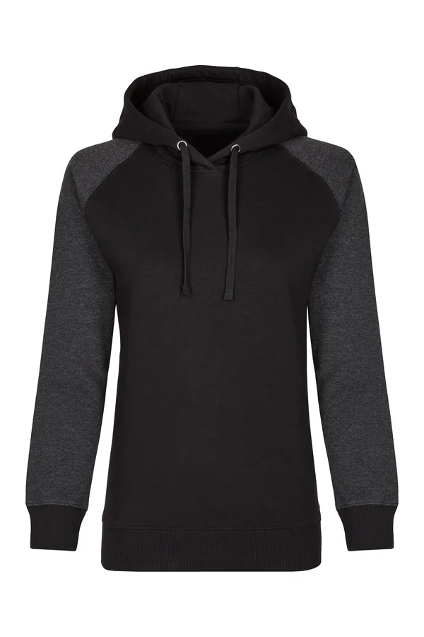my mate - Ladies´ No Pocket Hoody Black / Heather Black