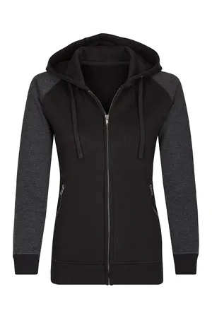 my mate - Ladies´ Zip Hoody Black / Heather Black