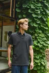 Recycled Cotton Polo black melange
