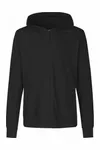 Unisex Jersey Hoodie With Zip Black