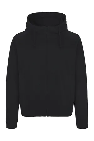 Unisex Hoodie With Hidden Zip Black