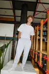 Unisex Sweatpants With Elastic Cuff ash grey