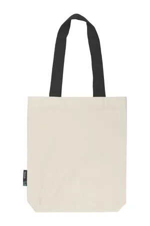 Twill Bag With Contrast Handles Nature / Black