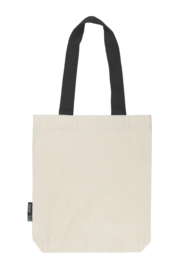 Twill Bag With Contrast Handles Nature / Black