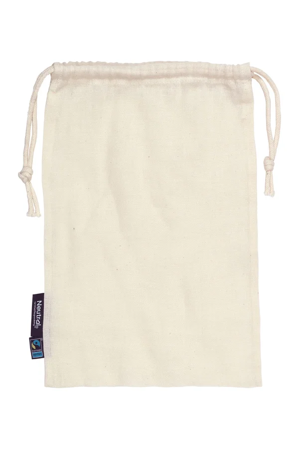 Cotton Bag With Drawstrings (5 Pieces) nature