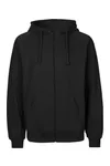 Unisex Tiger Cotton Hoodie With Zipper Black