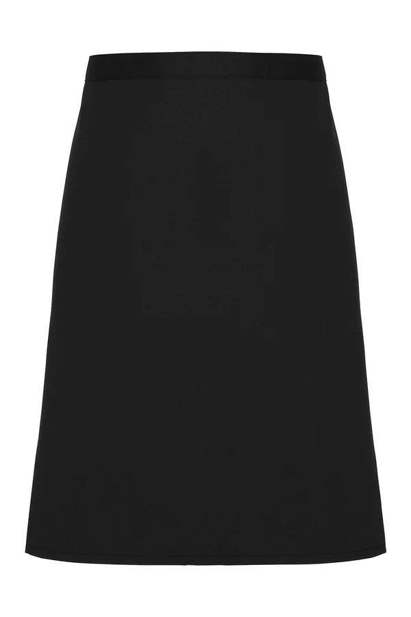 Mid-Length Apron (Fairtrade Cotton) Black (ca. Pantone Black 3C)