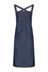 Cross Back Barista Bib Apron Indigo Denim (ca. Pantone 2767C)