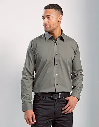 Men´s Long Sleeve Fitted Poplin Shirt