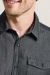Men´s Jeans Stitch Denim Shirt Black Denim (ca. Pantone 433C)