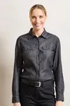 Women´s Jeans Stitch Denim Shirt Black Denim (ca. Pantone 433C)