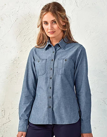 Women´s Organic Chambray Fairtrade Long Sleeve Shirt