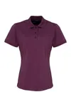 Women´s Coolchecker® Piqué Polo Aubergine (ca. Pantone 5115C)