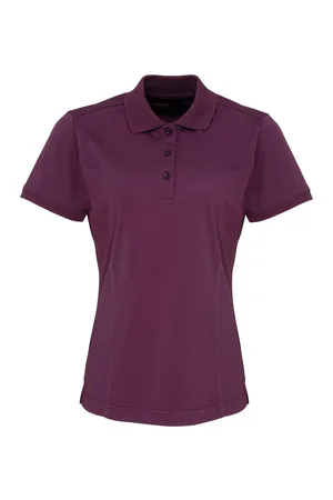 Women´s Coolchecker® Piqué Polo Aubergine (ca. Pantone 5115C)